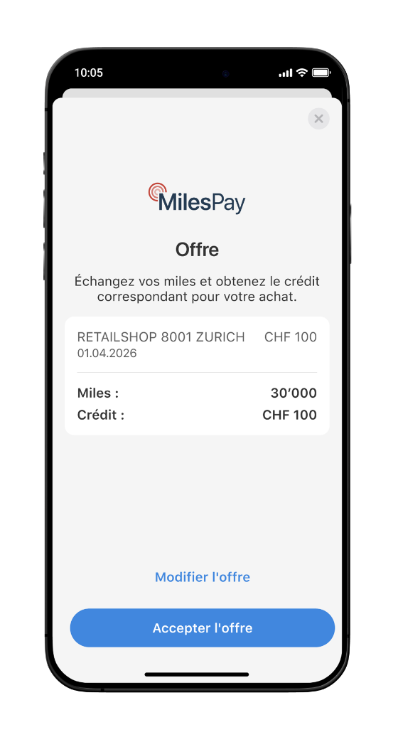 swiss-miles-and-more-milespay-app-schritt1-fr