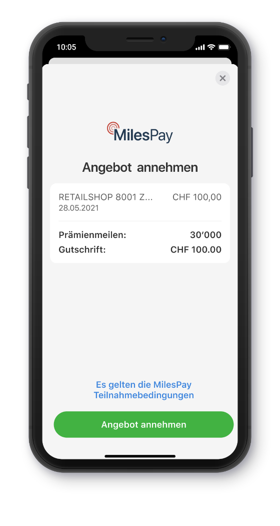 swiss-miles-and-more-milespay-app-schritt3-de